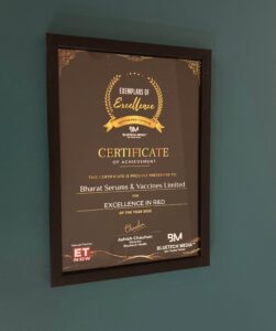 Excellence in Research & Development of the Year 2022 by Bluetech Media