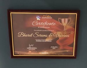 BSV winning Social Media Awareness Award at Digipharmax